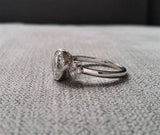 The Luella EF White Moissanite Center