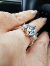 Beatrice Oval Moissanite Engagement Ring 3ct - PenelliBelle