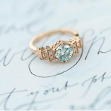 The Florence Ice Blue Moissanite Ring - Blue Diamond Alternative | PenelliBelle