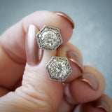 The Gatsby Lab Diamond Earrings - Art Deco Studs | PenelliBelle