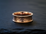 Hammered Forge Men's Wedding Band - Detailed Close-Up