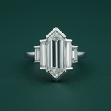 The Minerva Ring - Macro Close-Up on Dark Green