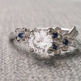 The Dogwood All Sapphire Engagement Ring
