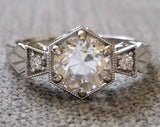 The Ellie OEC Moissanite Center