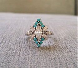 The Ambrosia (Moissanite/Turquoise)