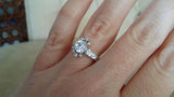 The Love Birds GH White Moissanite Center
