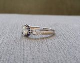 The Love Birds (Sapphire Halo) GH white Moissanite Center