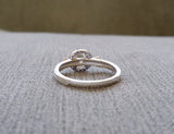 The Love Birds (Sapphire Halo) GH white Moissanite Center