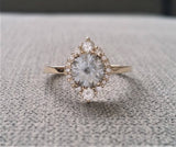 The Jasmine Grey Moissanite