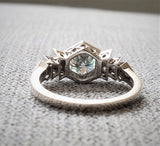 The Florence Ice Blue Moissanite