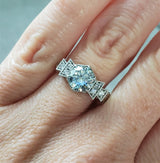 The Florence Ice Blue Moissanite