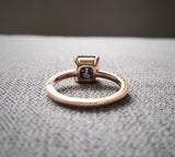 The Sarah (Asscher Cut Grey Moissanite)